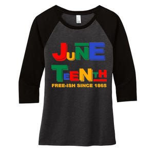 Juneteenth Free-ish Since 1865 Women's Tri-Blend 3/4-Sleeve Raglan Shirt