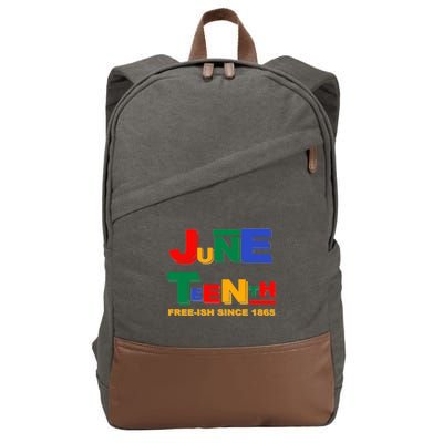 Juneteenth Free-ish Since 1865 Cotton Canvas Backpack