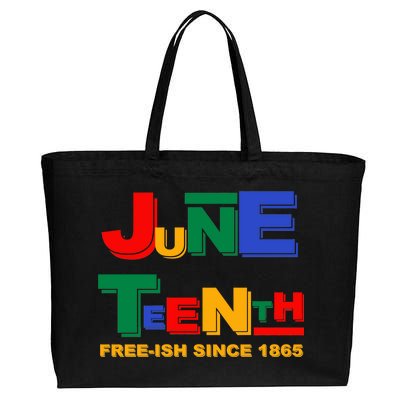 Juneteenth Free-ish Since 1865 Cotton Canvas Jumbo Tote