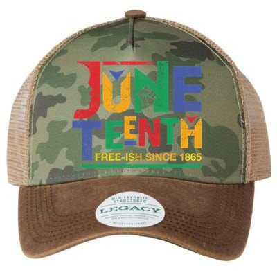 Juneteenth Free-ish Since 1865 African Color Legacy Tie Dye Trucker Hat