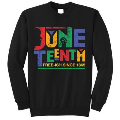 Juneteenth Free-ish Since 1865 African Color Sweatshirt