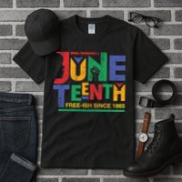 Juneteenth Free-ish Since 1865 African Color Tall T-Shirt