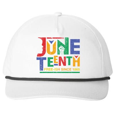 Juneteenth Free-ish Since 1865 African Color Snapback Five-Panel Rope Hat