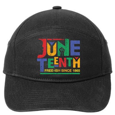 Juneteenth Free-ish Since 1865 African Color 7-Panel Snapback Hat