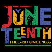 Juneteenth Free-ish Since 1865 African Color Flatbill Hat