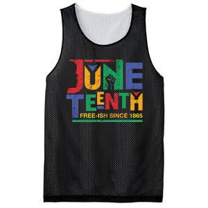 Juneteenth Free-ish Since 1865 African Color Mesh Reversible Basketball Jersey Tank