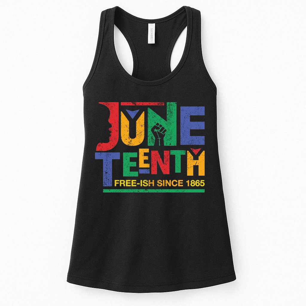 Juneteenth Free-ish Since 1865 African Color Womens Tank Top