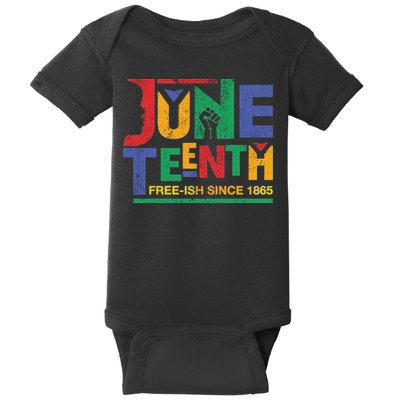 Juneteenth Free-ish Since 1865 African Color Baby Bodysuit