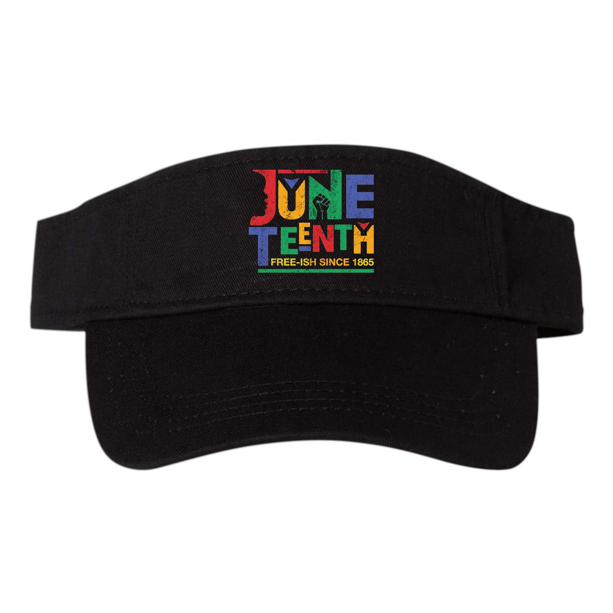 Juneteenth Free-ish Since 1865 African Color Visor