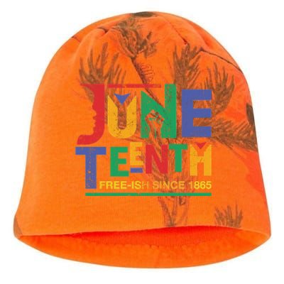 Juneteenth Free-ish Since 1865 African Color Kati - Camo Knit Beanie