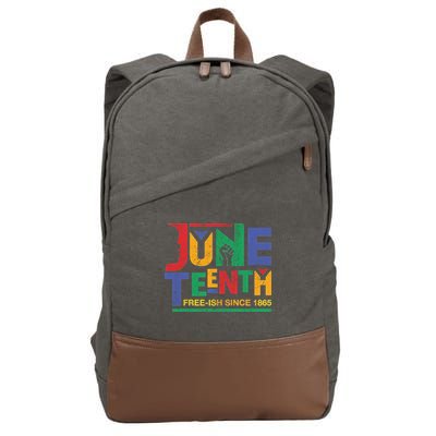 Juneteenth Free-ish Since 1865 African Color Cotton Canvas Backpack