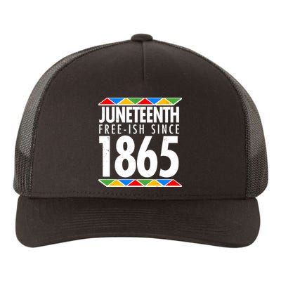 Juneteenth Free-ish Since 1865 African Colors Yupoong Adult 5-Panel Trucker Hat