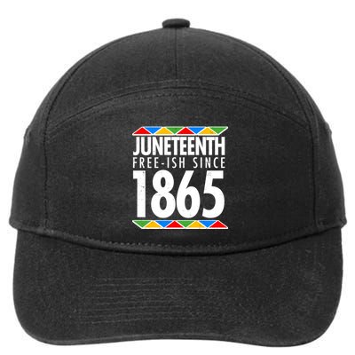 Juneteenth Free-ish Since 1865 African Colors 7-Panel Snapback Hat
