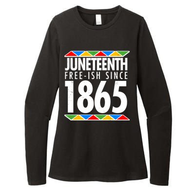 Juneteenth Free-ish Since 1865 African Colors Womens CVC Long Sleeve Shirt