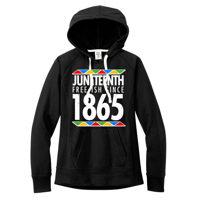 Juneteenth Free-ish Since 1865 African Colors Women's Fleece Hoodie