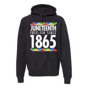 Juneteenth Free-ish Since 1865 African Colors Premium Hoodie