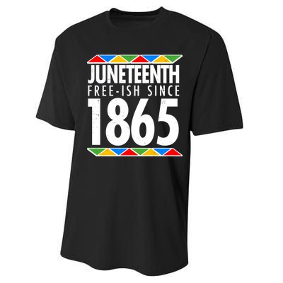 Juneteenth Free-ish Since 1865 African Colors Performance Sprint T-Shirt