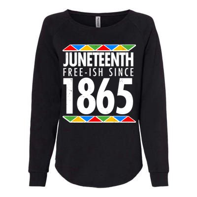 Juneteenth Free-ish Since 1865 African Colors Womens California Wash Sweatshirt