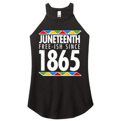 Juneteenth Free-ish Since 1865 African Colors Women's Perfect Tri Rocker Tank