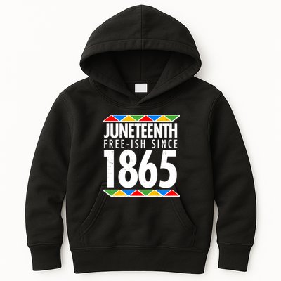 Juneteenth Free-ish Since 1865 African Colors Kids Hoodie