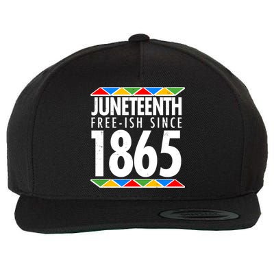 Juneteenth Free-ish Since 1865 African Colors Wool Snapback Cap