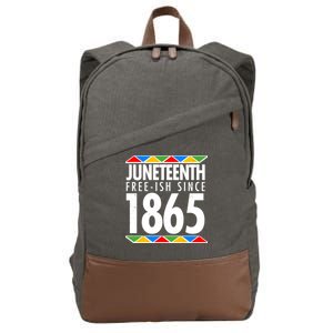 Juneteenth Free-ish Since 1865 African Colors Cotton Canvas Backpack