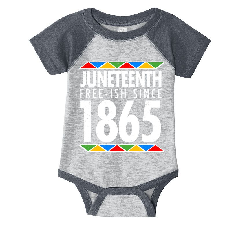 Juneteenth Free-ish Since 1865 African Colors Infant Baby Jersey Bodysuit