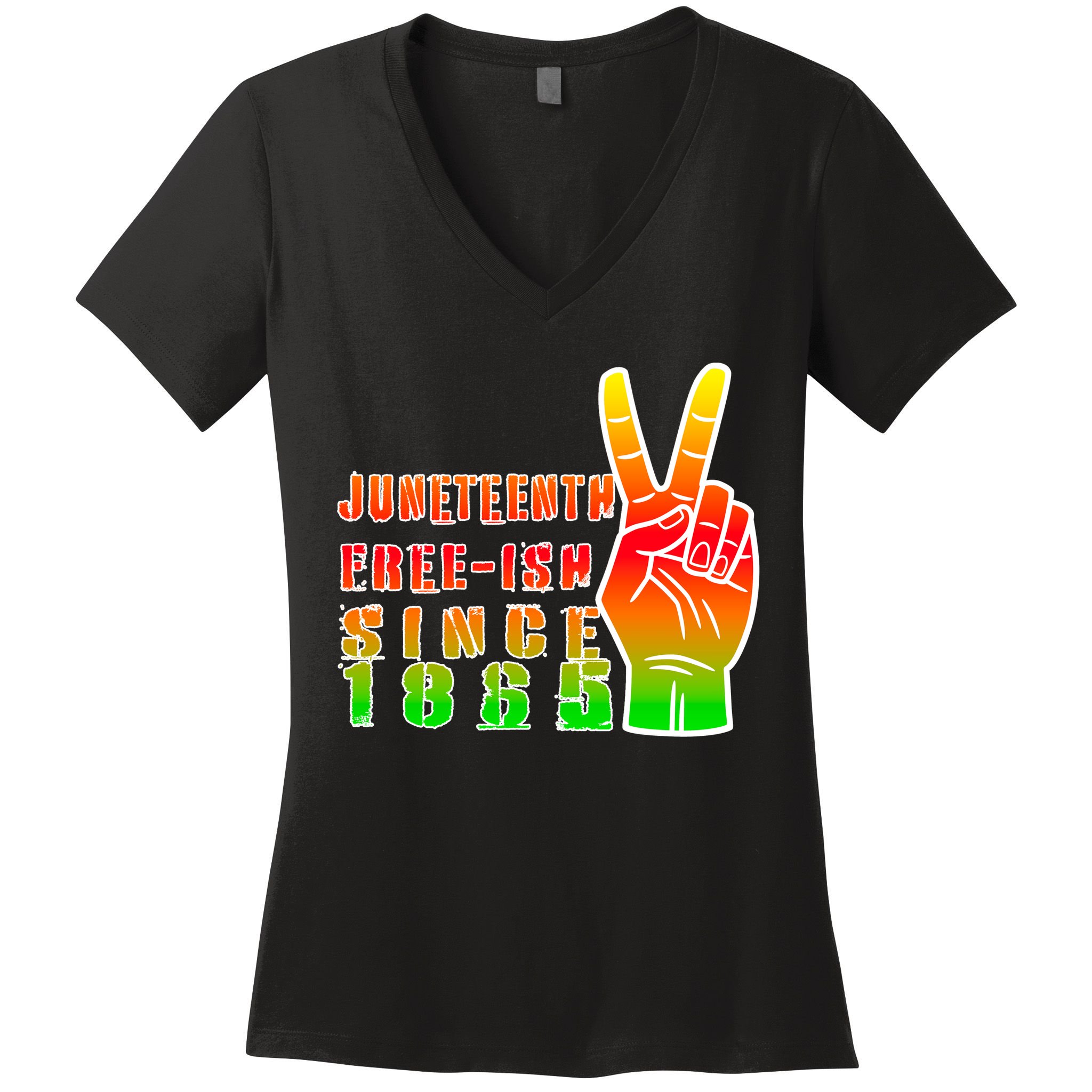Juneteenth Freedom Day African American June 19th 1965 Women's V-Neck T-Shirt