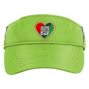 Juneteenth Freedom Day Heart Traditional Colors Adult Drive Performance Visor