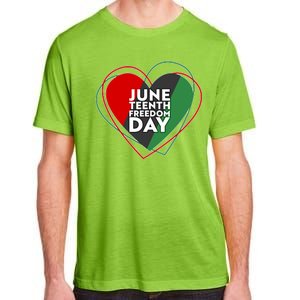 Juneteenth Freedom Day Heart Traditional Colors Adult ChromaSoft Performance T-Shirt