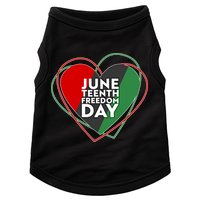 Juneteenth Freedom Day Heart Traditional Colors Doggie Tank
