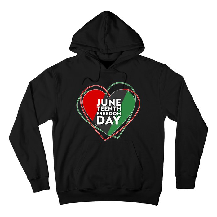 Juneteenth Freedom Day Heart Traditional Colors Hoodie