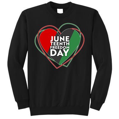 Juneteenth Freedom Day Heart Traditional Colors Sweatshirt