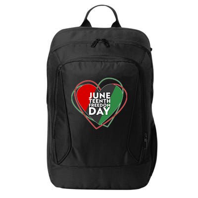 Juneteenth Freedom Day Heart Traditional Colors City Backpack