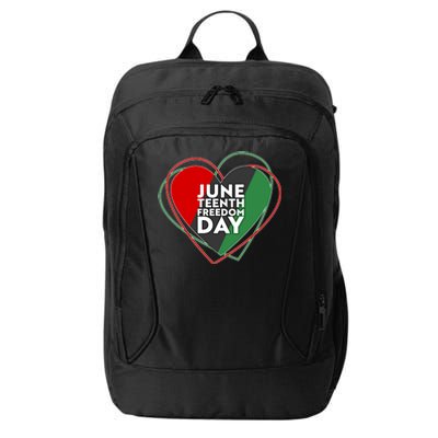 Juneteenth Freedom Day Heart Traditional Colors City Backpack