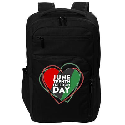 Juneteenth Freedom Day Heart Traditional Colors Impact Tech Backpack