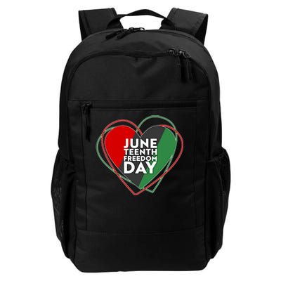 Juneteenth Freedom Day Heart Traditional Colors Daily Commute Backpack