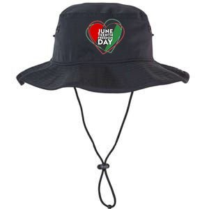 Juneteenth Freedom Day Heart Traditional Colors Legacy Cool Fit Booney Bucket Hat