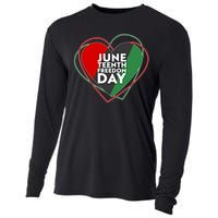 Juneteenth Freedom Day Heart Traditional Colors Cooling Performance Long Sleeve Crew