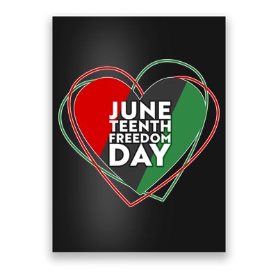 Juneteenth Freedom Day Heart Traditional Colors Poster