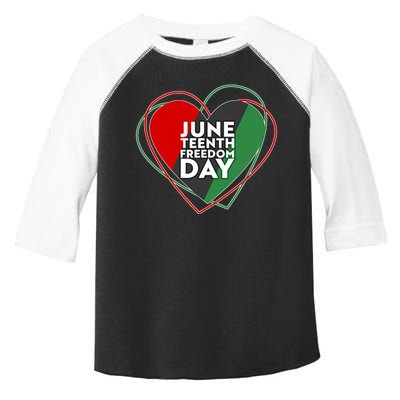 Juneteenth Freedom Day Heart Traditional Colors Toddler Fine Jersey T-Shirt