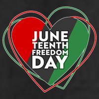 Juneteenth Freedom Day Heart Traditional Colors Golf Towel