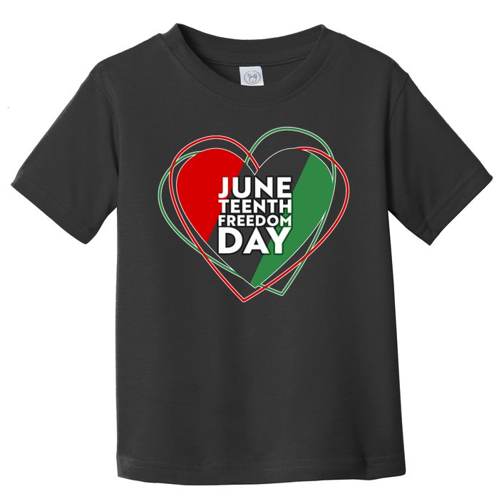 Juneteenth Freedom Day Heart Traditional Colors Toddler T-Shirt