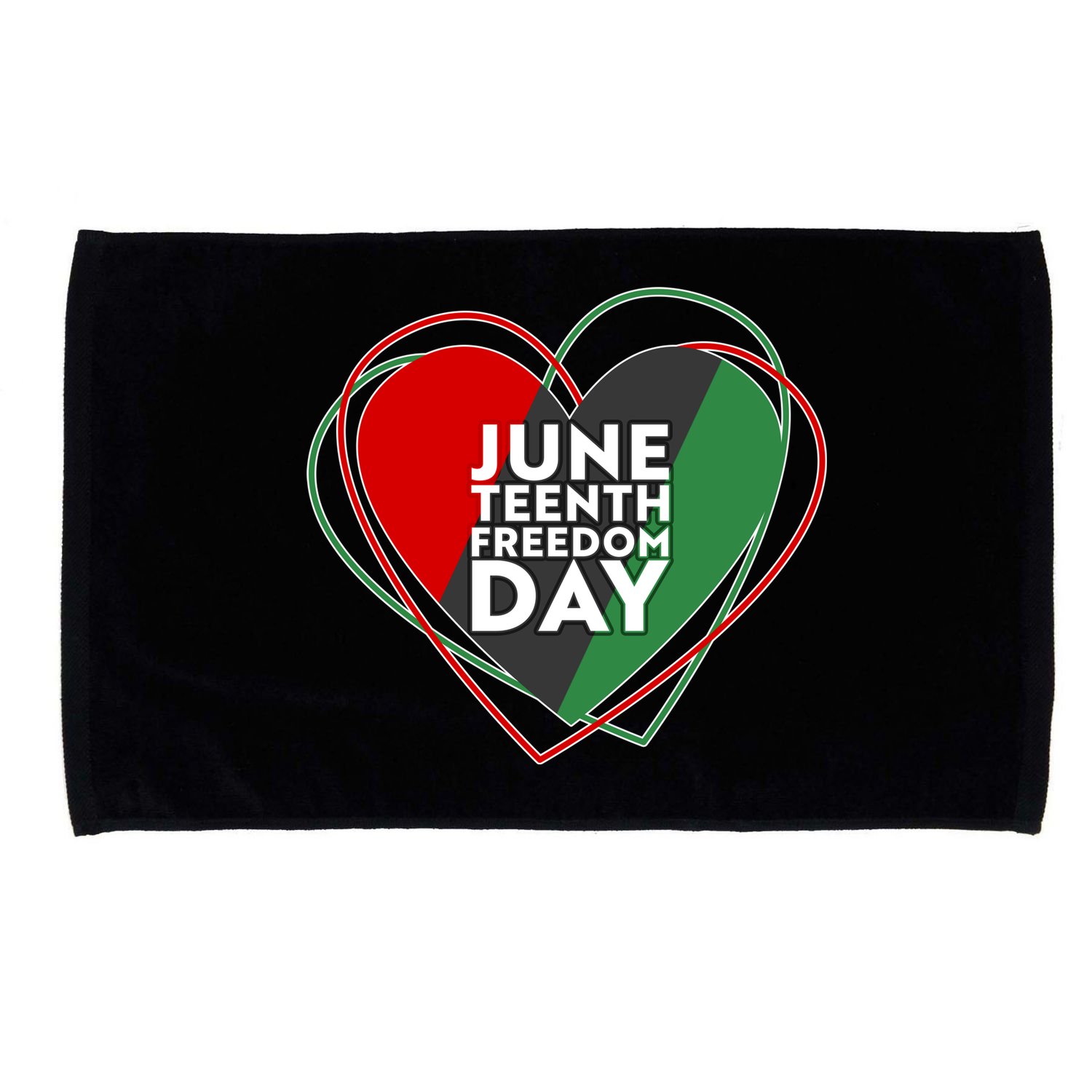Juneteenth Freedom Day Heart Traditional Colors Microfiber Hand Towel