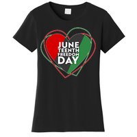 Juneteenth Freedom Day Heart Traditional Colors Women's T-Shirt