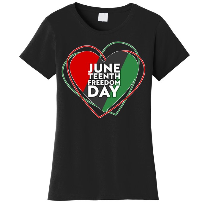 Juneteenth Freedom Day Heart Traditional Colors Women's T-Shirt