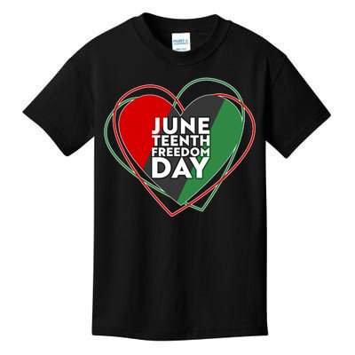 Juneteenth Freedom Day Heart Traditional Colors Kids T-Shirt