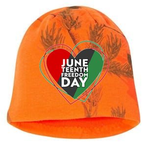 Juneteenth Freedom Day Heart Traditional Colors Kati - Camo Knit Beanie