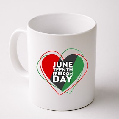 Juneteenth Freedom Day Heart Traditional Colors Coffee Mug