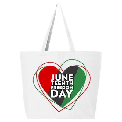 Juneteenth Freedom Day Heart Traditional Colors 25L Jumbo Tote